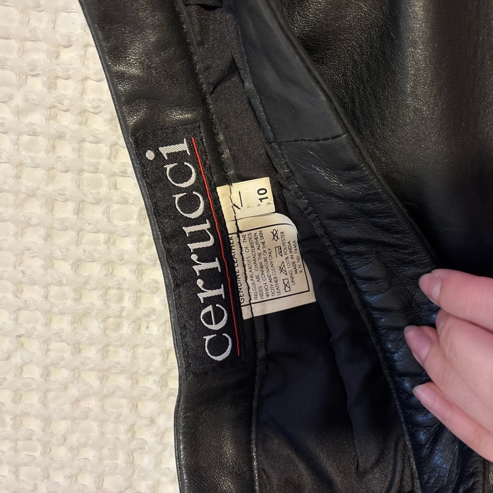 Vintage Cerucci Leather Maxi Skirt - Picture 4 of 7